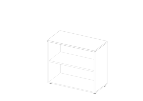 Quadrifoglio Kantoorstelling Practika, breedte 900 mm, 2 OH, wit