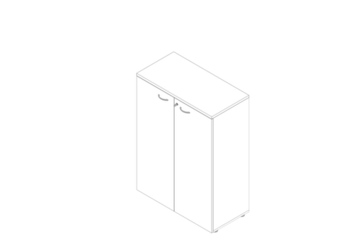 Quadrifoglio Kantoorkast Practika, 3 ordnerhoogten, wit/wit