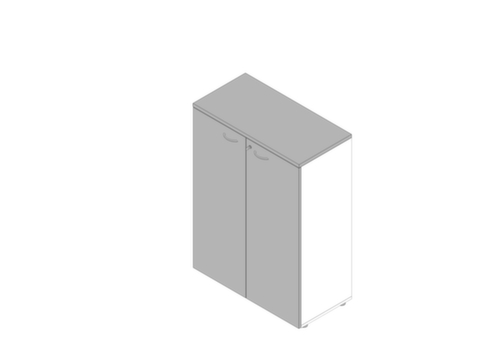 Quadrifoglio Kantoorkast Practika, 3 ordnerhoogten, wit/grijs