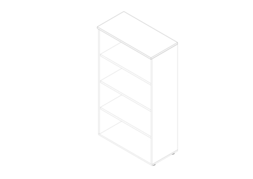 Quadrifoglio Kantoorstelling Practika, breedte 900 mm, 4 OH, wit