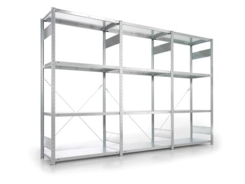 META Universele inhaakstelling, hoogte x breedte x diepte 2000 x 3068 x 436 mm, 4 legborden