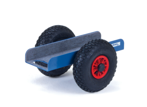 fetra Platenroller met viltbekleding, draagvermogen 400 kg, lucht banden