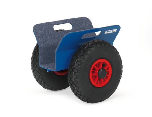 fetra Platenroller met viltbekleding, draagvermogen 250 kg, Massief rubber banden