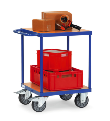 fetra Tafelwagen met stalen etages 600x600 mm, draagvermogen 500 kg, 2 etages