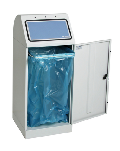 stumpf Afvalverzamelbak Flex M met grote sleuf, 70 l, RAL7035 lichtgrijs