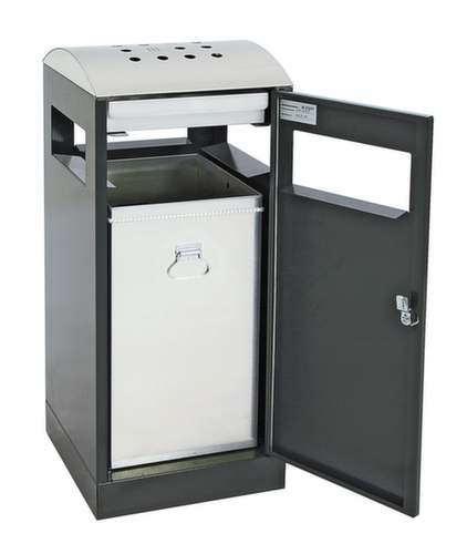 stumpf Combi-asbak met 4-voudige inworp, RAL7016 antracietgrijs