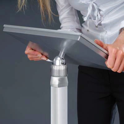 Franken Kantelbaar infodisplay, hoogte 860 - 1310 mm