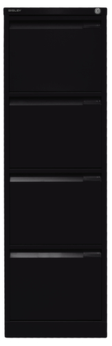 Bisley Hangmappenkast, 4 uittrekelementen, zwart/zwart