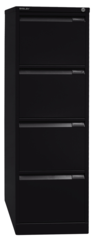 Bisley Hangmappenkast, 4 uittrekelementen, zwart/zwart