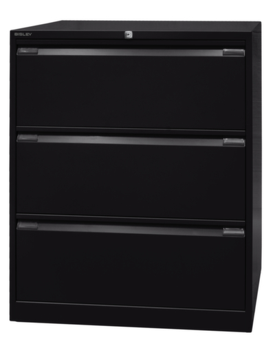 Bisley Hangmappenkast, 3 uittrekelementen, zwart/zwart