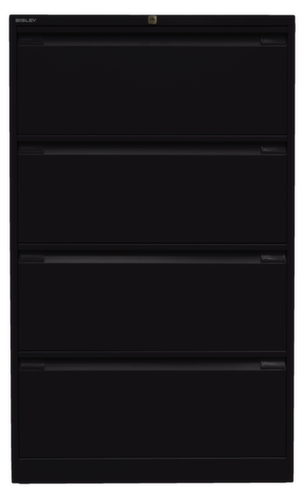 Bisley Hangmappenkast, 4 uittrekelementen, zwart/zwart