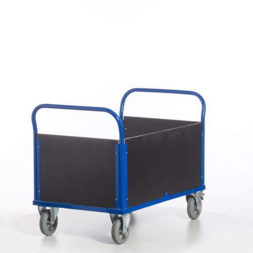 Rollcart Wagen met drie wanden met anti-slip laadvlak, draagvermogen 1200 kg