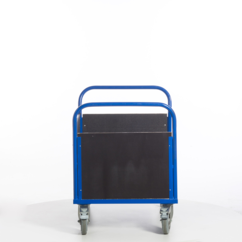 Rollcart Wagen met drie wanden met anti-slip laadvlak, draagvermogen 1200 kg