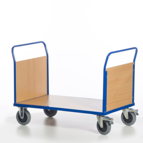 Rollcart Dubbele kopwandwagen, draagvermogen 600 kg, laadvlak lengte x breedte 1200 x 800 mm