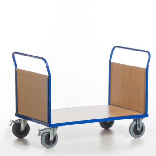 Rollcart Dubbele kopwandwagen, draagvermogen 600 kg, laadvlak lengte x breedte 1200 x 800 mm