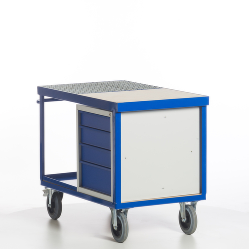 Rollcart Milieu-werkplaatswagen met oliedichte kuip en rooster, draagvermogen 600 kg, laadvlak lengte x breedte 1150 x 700 mm