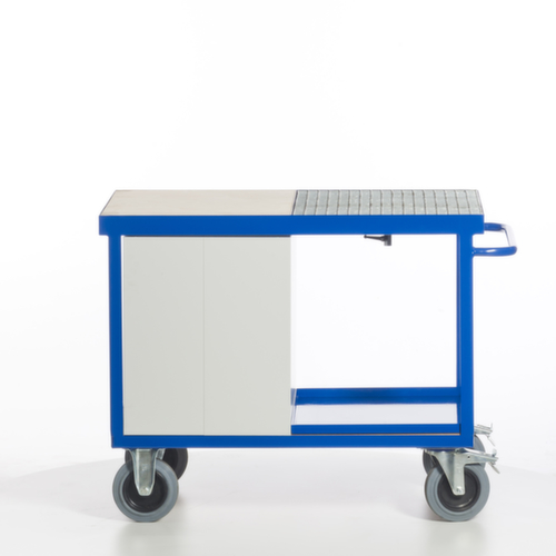 Rollcart Milieu-werkplaatswagen met oliedichte kuip en rooster, draagvermogen 600 kg, laadvlak lengte x breedte 1150 x 700 mm