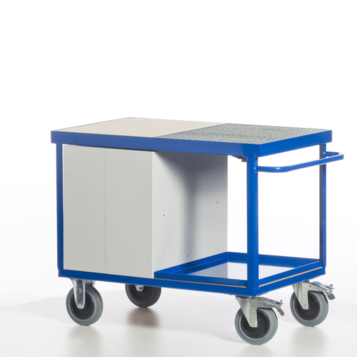 Rollcart Milieu-werkplaatswagen met oliedichte kuip en rooster, draagvermogen 600 kg, laadvlak lengte x breedte 1150 x 700 mm