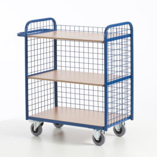 Rollcart Dossierwagen met 3 gaaswanden, draagvermogen 150 kg, 3 etages