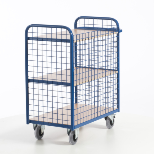 Rollcart Dossierwagen met 3 gaaswanden, draagvermogen 150 kg, 3 etages