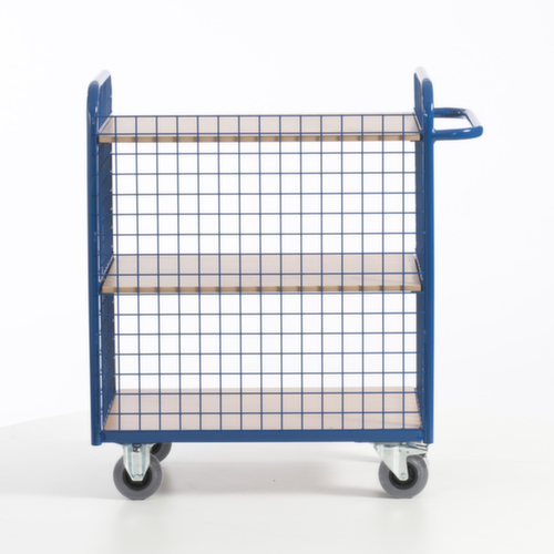 Rollcart Dossierwagen met 3 gaaswanden, draagvermogen 150 kg, 3 etages