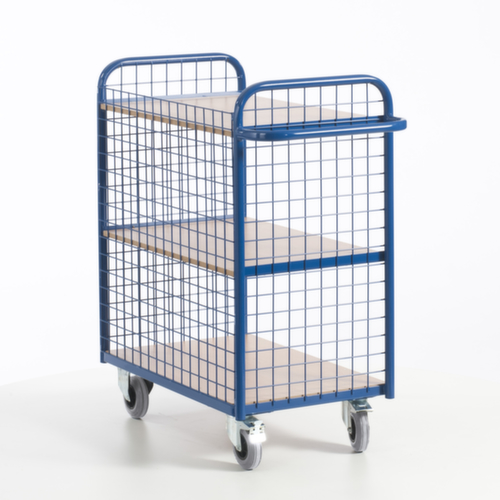 Rollcart Dossierwagen met 3 gaaswanden, draagvermogen 150 kg, 3 etages