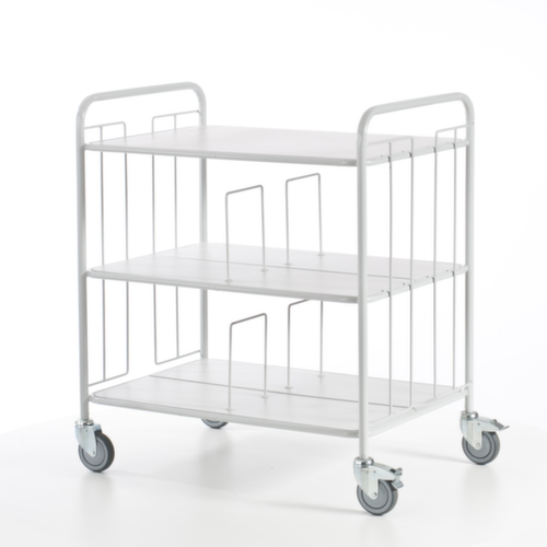Rollcart Dossierwagen, draagvermogen 150 kg, 3 etages