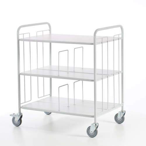 Rollcart Dossierwagen, draagvermogen 150 kg, 3 etages
