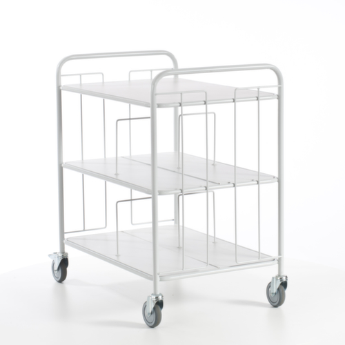 Rollcart Dossierwagen, draagvermogen 150 kg, 3 etages