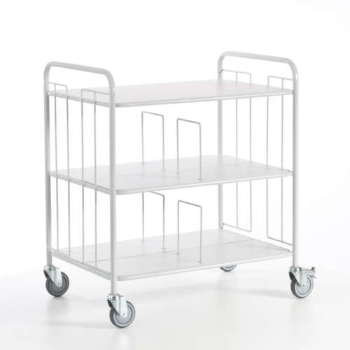 Rollcart Dossierwagen, draagvermogen 150 kg, 3 etages