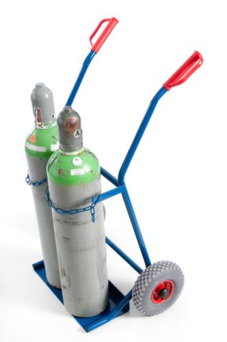 Rollcart Flessenwagen, voor 2x40/50 l fles, lucht-banden