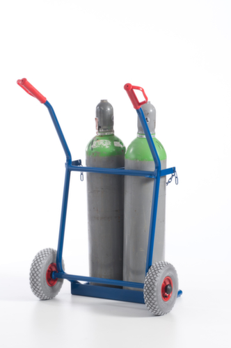 Rollcart Flessenwagen, voor 2x20 l fles, lucht-banden