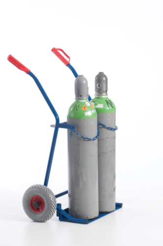 Rollcart Flessenwagen, voor 2x20 l fles, lucht-banden