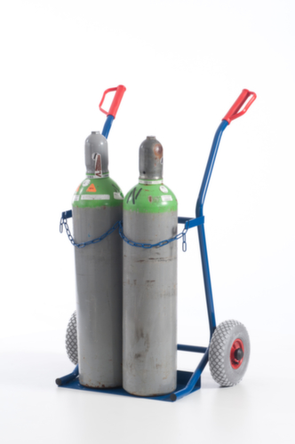 Rollcart Flessenwagen, voor 2x20 l fles, lucht-banden