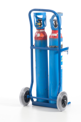 Rollcart Flessenwagen, voor 2x10 l fles, TPE-banden
