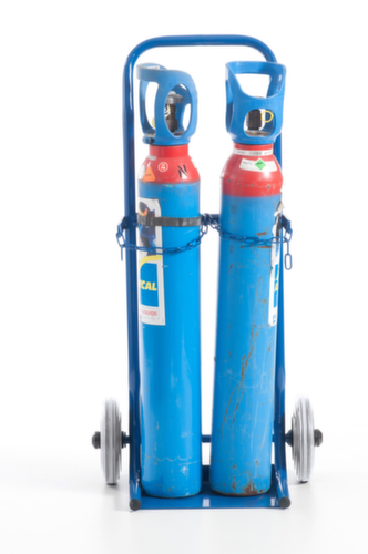 Rollcart Flessenwagen, voor 2x10 l fles, TPE-banden