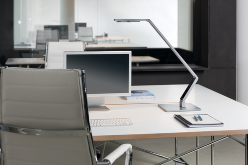 Luctra LED-bureaulamp Linear Table Base met biodynamisch licht, licht koud- tot warmwit - biologisch werkend licht, zilverkleurig