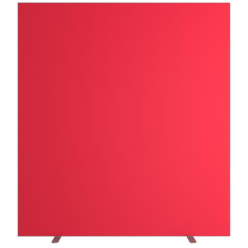 Paperflow Scheidingswand met tweezijdige stoffen bekleding, hoogte x breedte 1740 x 1600 mm, wand rood