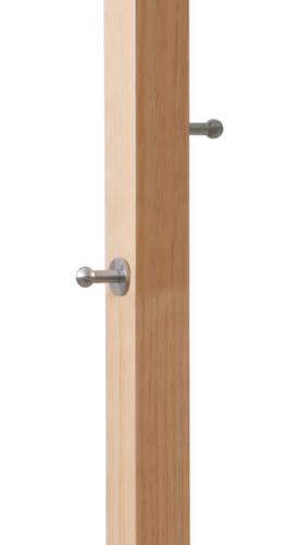 Paperflow Staande kapstok easyCloth van hout, met 6/2 haken, naturel/blauw