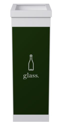 Afvalverzamelbak polystyreen, 60 l, groen/wit