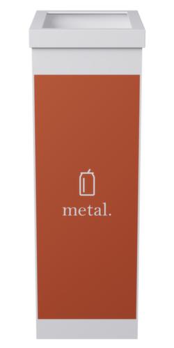 Afvalverzamelbak polystyreen, 60 l, rood/wit