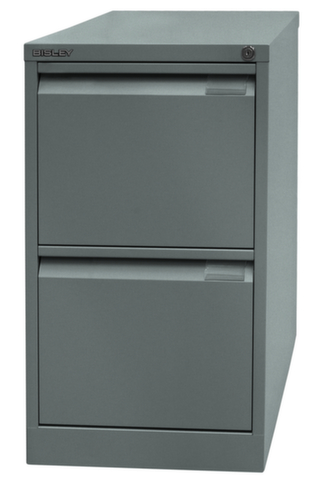 Bisley Hangmappenkast, 2 uittrekelementen, zilverkleurig/zilverkleurig