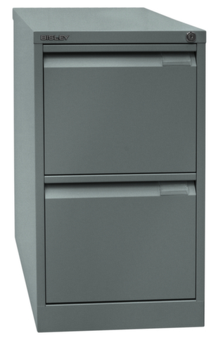 Bisley Hangmappenkast, 2 uittrekelementen, zilverkleurig/zilverkleurig