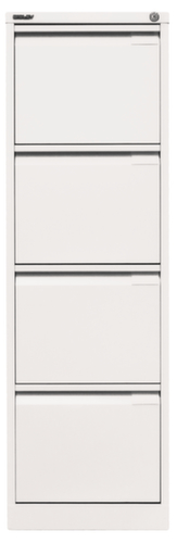 Bisley Hangmappenkast, 4 uittrekelementen, verkeerswit/verkeerswit