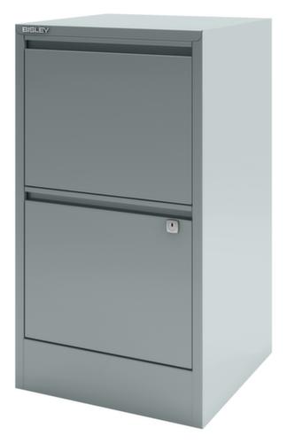 Bisley Hangmappenkast Home Filer, 2 uittrekelementen, zilverkleurig/zilverkleurig