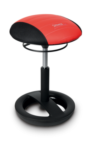 Topstar Draaibare kruk Sitness Racer Bob met 3D-zitting, zitting zwart/rood, vloerkussen