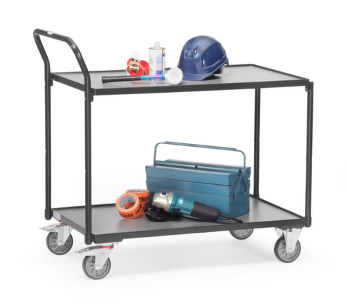 fetra Tafelwagen GREY EDITION 1000x600 mm, draagvermogen 300 kg, 2 etages