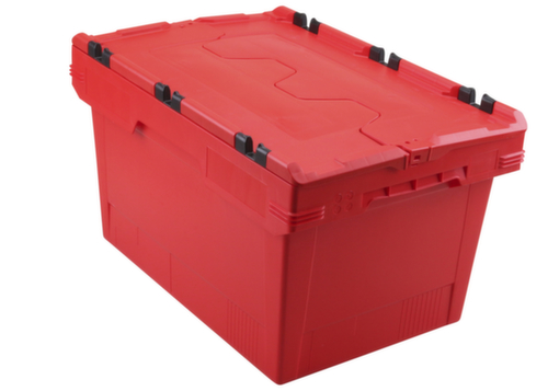 Allit Herbruikbare euronorm-bak ProfiPlus CrocoLid 40/32, rood, lengte x breedte 600 x 400 mm, krokodildeksel