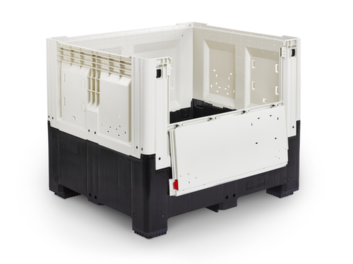 In-/uitklapbare palletbox High Cube met uitneemklep, 4 voeten, lengte x breedte 1200 x 1000 mm