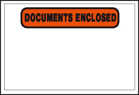Paklijsthoes "Documents enclosed", DIN A6